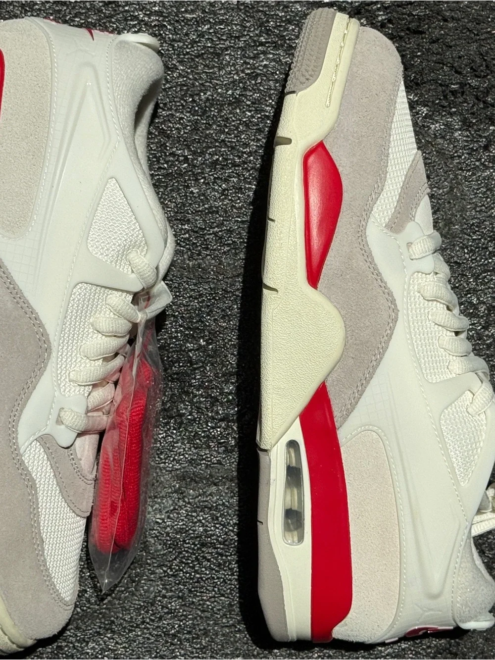 Nike Jordan 4 Men's White & Red Low-Top Sneakers